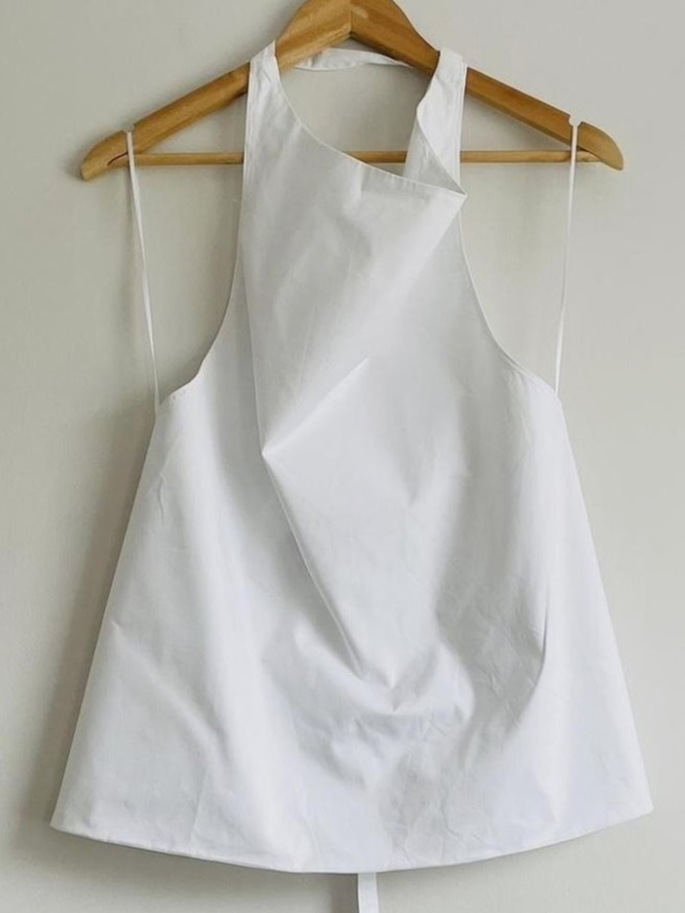 ZARA white open back cotton top